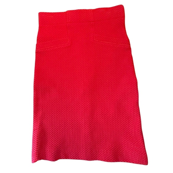 Preloved GANNI Textured Red Pencil Skirt  Size Small - Picture 1 of 5